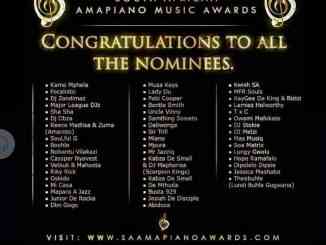 First South, African Amapiano Music Awards,SAAPA, Unveiled,List of Nominees,